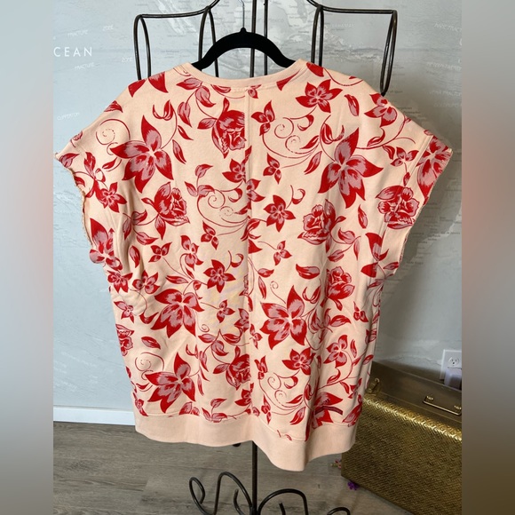 NWT Stella McCartney Adidas Sleeveless Sweatshirt Floral Print M fits like XL - Picture 8 of 8